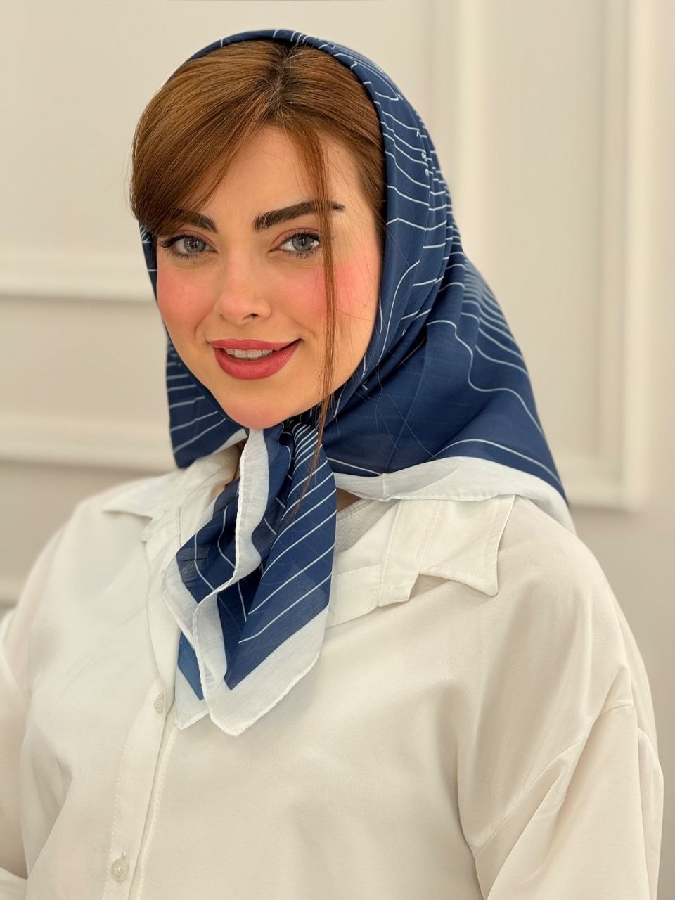 مینی اسکارف هرمس سرمه‌ای